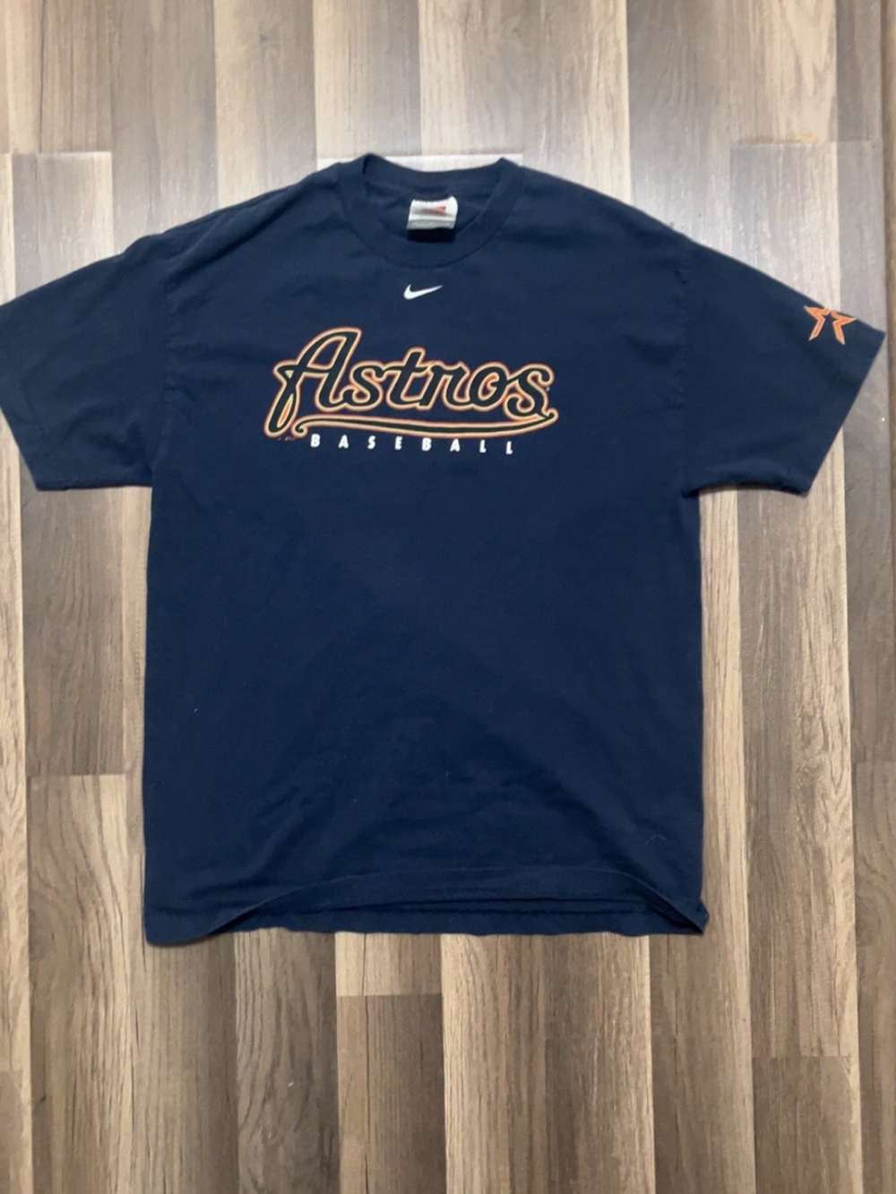 Vintage Y2K NIKE Houston Astros 2003 MLB Mens Medium Blue Shirt